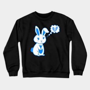 Sad Blue Bunny Rabbit Crewneck Sweatshirt